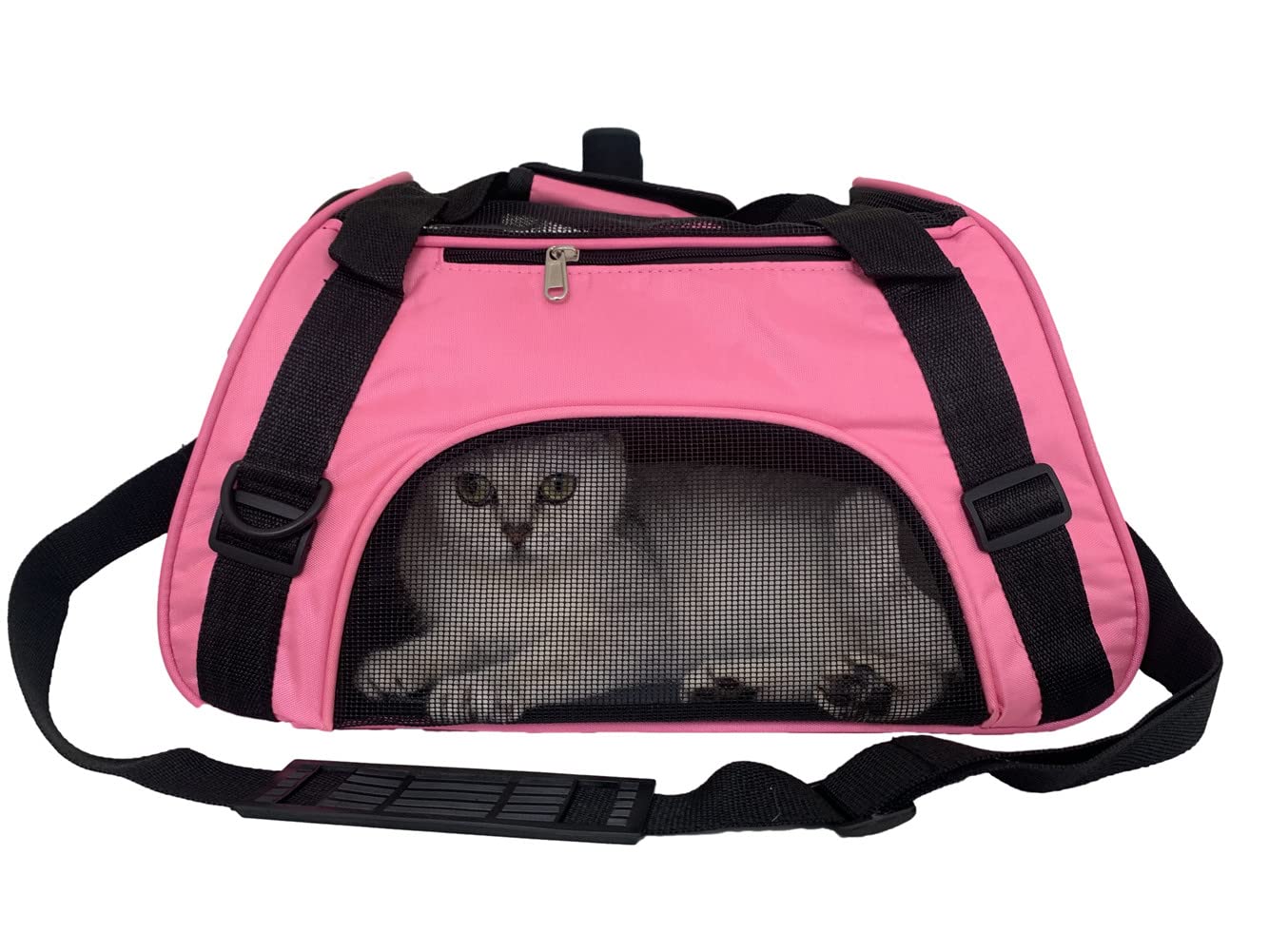 DISEN Cat Carrier Soft Pet Carrier,Pet Carrier Airline Approved Cat Carriers & Dog Carriers for Small Dogs,Breathable Mesh Travel Portable Bag & Pet Carrier for Cat,Pink