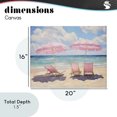 thumbnail image 4 of Stupell Industries Contemporary Pink Summer Chairs by the Sea Canvas Art, 20 x 16, by LSR Design Studio, 4 of 8