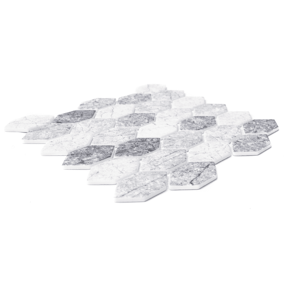 The Tile Life Recycled Serenity 4" x 4" Shades Matte Glass Mosaic Tile Sample, 1 Piece