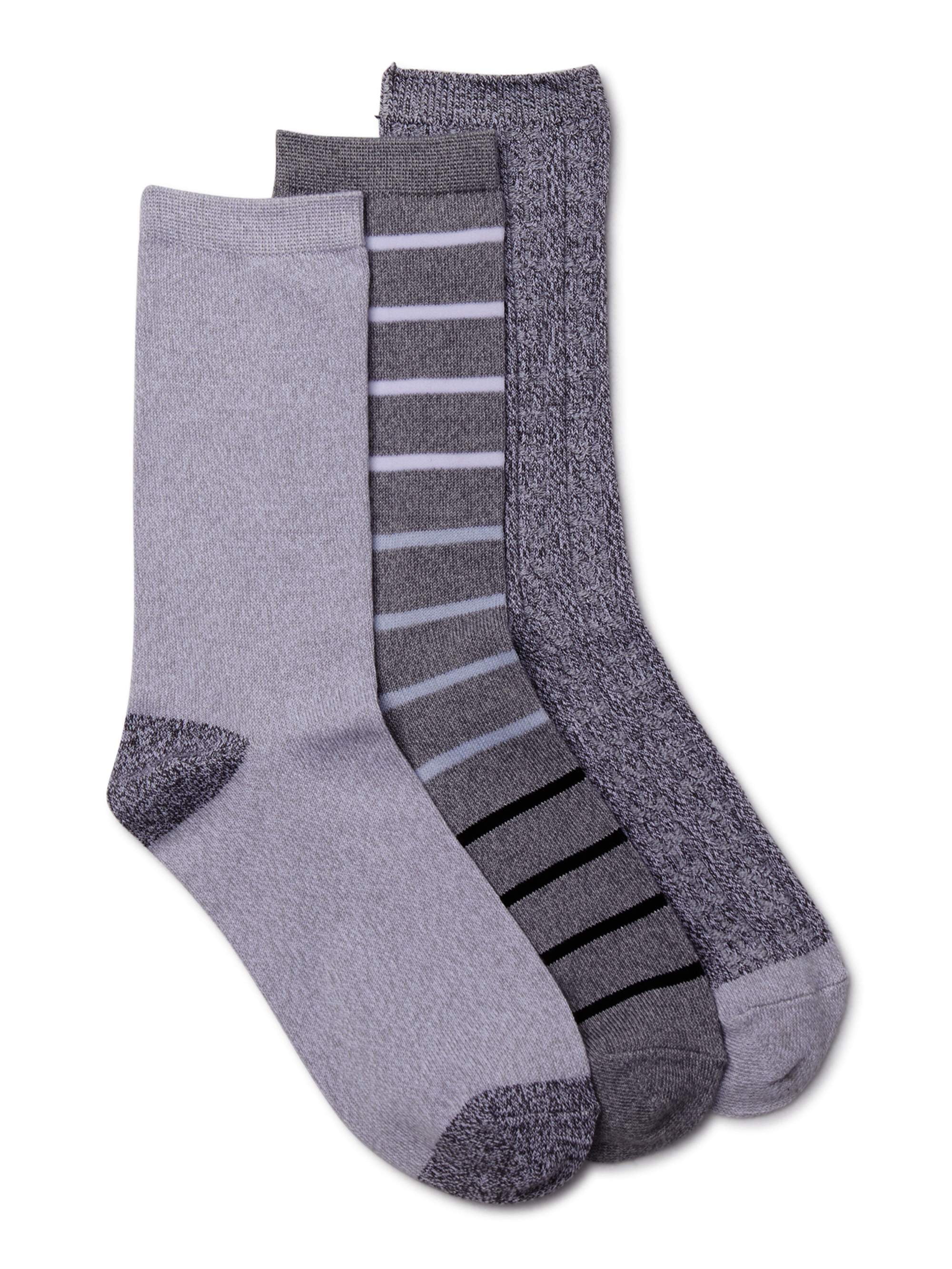 Time and Tru Women's Super Soft Crew Socks, 3 Pack