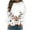 White, variant on Darzheoy Womens Tops Casual Solid Color Christmas Graphic Pullover Hoodless Printed Sweatshirts Fall Winter Loose Round Neck Fashion Seamless Long Sleeve Blouses