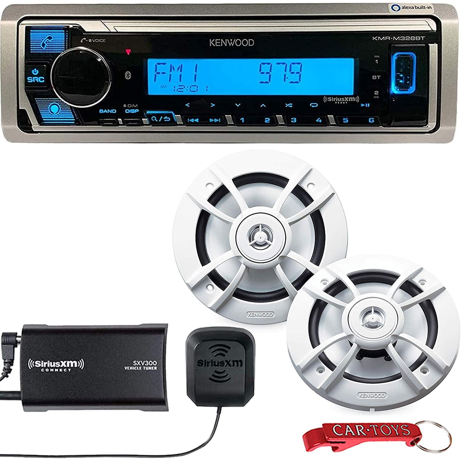 Kenwood KMRM328BT Marine Digital Media Receiver w/ Speakers and