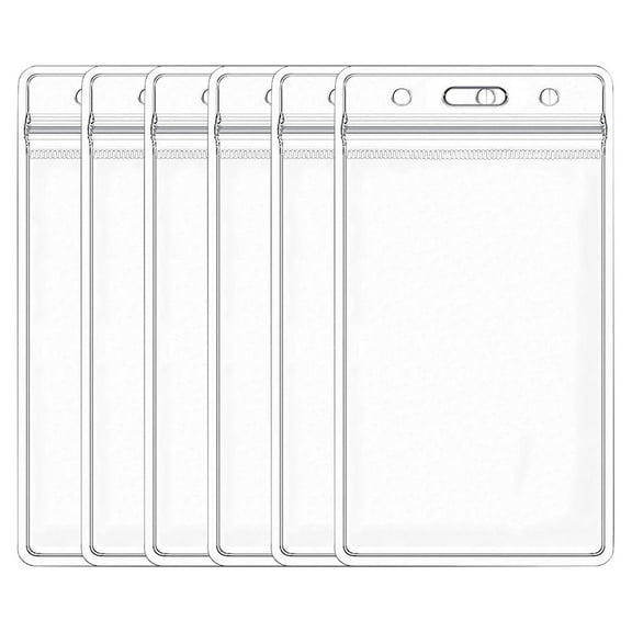 Sport Waterproof Id Card Badge Holder Case Clearance, Furenl Work Card Set Double-Sided Transparent Sealed Type Waterproof Card 5Pcs, White*5