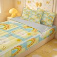 thumbnail image 3 of Erosebridal Boho Nursery Rainbow Zipper Queen Comforter Set with Fitted Sheet and 2 Pillowcases,Fluffy Cloud Star Sun Zipper Bedding Set,Yellow Teal White,4 Pieces,Grey Reversible, 3 of 6