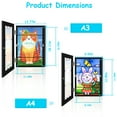 thumbnail image 2 of Moclever Kids Art Frame 12.99x9.52in Front Opening Wooden Frame Artwork Display Storage Frame A4 Picture Frame Wall Display for Photo Art Projects Picture Children Drawing 2 Pack, Black, 2 of 10