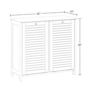 RiverRidge Ellsworth Double Tilt-Out Laundry Hamper Cabinet with Cloth Storage Bag - White
