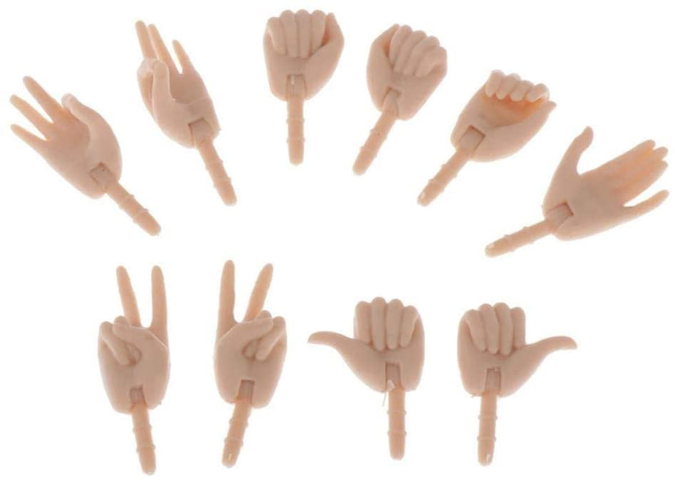 4 Pairs Joints Movable Hands for 1/6 BJD Doll Custom Replacement Body Parts 