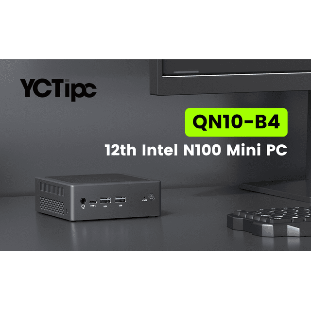 YCTipc Mini PC, N100, 16GB RAM,512GB SSD Small Desktop Computer for School PC, Office PC, Home Theater