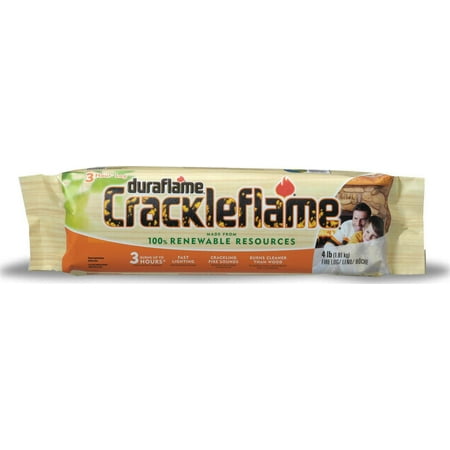 duraflame® Crackleflame® 4lb 3-hr Indoor/ Outdoor Firelogs – 6pk