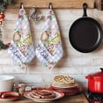 thumbnail image 6 of Easter Kitchen Towels Set of 4, Watercolor Gnomes Eggs Daisy Flower Light Purple Plaid Absorbent Dish Towels for Kitchen, Microfiber Hand Towel, Quick Drying Tea Towel for Cleaning Dishcloths, 6 of 7