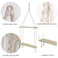thumbnail image 3 of Macrame Wall Hanging Shelf - Wall Shelves with Handmade Woven Rope - for Kitchen, Bathroom, Home Storage, Floating Indoor Plant Wall Shelf - style4, 3 of 5