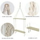 thumbnail image 3 of Estante para colgar en la pared de macramé, estantes de pared con cuerda tejida hecha a mano, para cocina, baño, almacenamiento en el hogar, estante flotante de pared para plantas de interior, 3 of 5