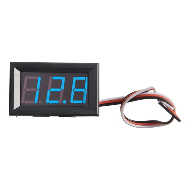 0.56 Inch 3-Wire LED Digital DC Voltmeter DC0V-30V Reverse Protection Digital Voltmeter Ammeter Measuring Tool Accessories blue