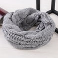thumbnail image 4 of Women's Padded Loop Scarf Circular Knit Neck Warmer Winter Wool Blend Accessory, 4 of 8