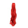 thumbnail image 1 of Karlery Clip rizado en garra gruesa con cordón de cola de caballo de pelo multicolor extensión de pelo de cola de caballo (rojo), 1 of 5