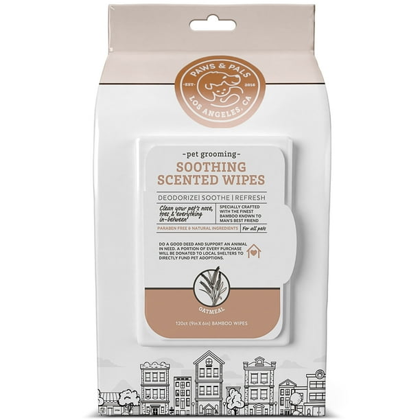 Paws & Pals Pet Grooming Wipes HypoAllergenic Cleansing Deodorizing