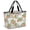 White, Yellow, Green, variant on Tropical Palm Leaves Pineapple Beach Bag for Women, Large Breathable Mesh Beach Tote Bag, Summer Botanical Pink Striped Sandproof Lightweight Travel Bags for Vacation Picnic Swimming Pool