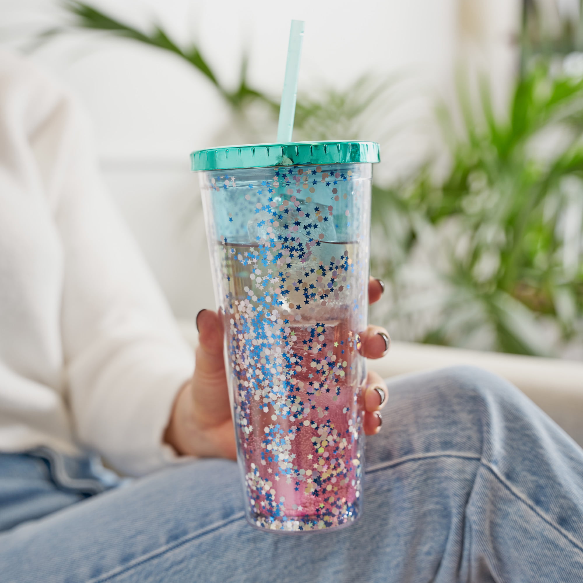 MERMAID Kids Leak Proof Tumbler Cup With Retractable Built in Straw Lid and  Handle 12 Oz. PINK and COLORFUL 