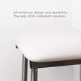 thumbnail image 4 of Seachrome 18" x 15" White Padded Cushion Folding Wall Mount Bench Shower Seat with Legs, ADA Compliant, 4 of 9