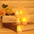 thumbnail image 3 of Juego de 24 velas LED recargables, velas eléctricas LED parpadeantes sin llama con soporte de estación de carga, para Navidad, bodas, fiestas (amarillo), 3 of 8
