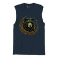 thumbnail image 5 of Celtic Moon Bear Muscle Shirt Mystical Forest Animal Wildlife Nature Spiritual Celestial Lunar Viking Valhala Men's, 5 of 7