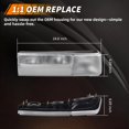 thumbnail image 3 of 2PCS Clear Lens Rear Bumper Tail Light Rear Light Brake Lights Backup Lights Reverse Light Turn Signal Light For 1987 1988 1989 1990 1991 1992 1993 Ford Mustang No bulb/Socket Included, 3 of 7