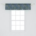 thumbnail image 2 of Ambesonne Retro Window Valance, Lattice Vibrant Squares Art, 42" x 12", Yellow Green Seafoam, 2 of 3