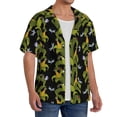 thumbnail image 2 of Sikiie Corn And Dragonflies Men's Wrinkle Free Untucked Cuban Shirt Business Casual Button Down Shirts Short Sleeve ShirtXX-Large, 2 of 5