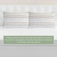 thumbnail image 6 of Elegant Comfort Ultra Soft Set of 2 Striped Pint Pillowcases - 1500 Series Hotel Quality Microfiber, Soft and Smooth Envelope Closure 2-Piece Pillow Covers - Standard/Queen, Traci Linen, 6 of 7