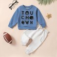 thumbnail image 2 of HCNTES Baby Boy Winter Clothes Toddler Kids Baby Boy Fall Outfits 3M 6M 12M 18M 24M 1T 2T 3T Casual kick off touch own Letter Print Long Sleeve Hoodie Tops Pants Winter Clothes Sets, 2 of 6