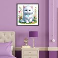 thumbnail image 2 of Con Cuentas Cuadradas 5D DIY Kit Gato Lindo Del Arte 35x35cm, 2 of 9