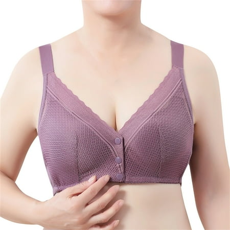 HCURIBAD Wireless Bras Clearance! Adjustable Straps Full Coverage Wireless Up Bra Everyday Cozy Bras Push up Bra Backless Bra Bras for Women Gray B