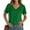 Green, variant on Yuwull Crop Tops, Casual Solid Short Sleeve Tops For Women V Neck Summer Tshirts Seamed Rolled Sleeve Shirts Casual Tops