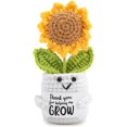 thumbnail image 1 of Teacher Gifts from Students, Crochet Sunflower with Thank You for Helping Me Grow Card, Teacher Appreciation Gift for Women Men, Gifts for End of School Year, Graduation, Mothers Day, 1 of 7