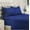 Royal Blue, variant on 400 Thread Count 4 Piece Quality Sheet Set Deep Pocket 30 Inch 100% Egyptian Cotton Color Silver Grey Size Full with 2 Side Pockets
