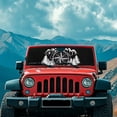 thumbnail image 3 of Uorisanigo Windshield Sunshade for Jeep Wrangler JK JKU JL JLU 1997-2025 & Jeep Gladiator JT 2020-2024 Mountain Compass Print Car Sun Shade Sun Visor Protection Blocks UV Rays and Keep Car Cool, 3 of 7