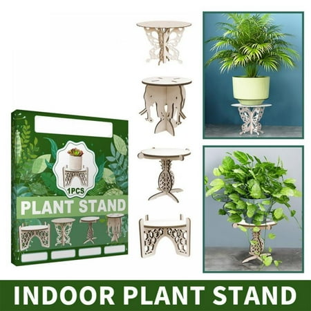 

Plant Stand Wood Flower Pot Holder (Pot Not Included) Home Decor Potted Rack Rustic Decor