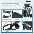 thumbnail image 4 of Goplus 2-in-1 Rollator Walker for Seniors with Seat 9" Pneumatic Tires for All Terrain Black, 4 of 10
