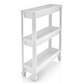 thumbnail image 1 of Costway 3-Tier Slim Rolling Storage Cart 2-Pack with Wheels, Detachable Design for Kitchen White, 1 of 10