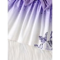 thumbnail image 6 of ZEHJUHAN Baby Girls 2-Piece Outfit Long Sleeve Lace Trim Top and 3D Bow Decor Plicated Dress Holiday Wear Purple，9-12M, 6 of 7