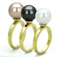 thumbnail image 4 of TK1370 - IP Gold(Ion Plating) Stainless Steel Ring with Synthetic Pearl in Multi Color Size 10, 4 of 4