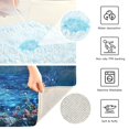 thumbnail image 3 of Yayeee Bath Rug for Bathroom Floor Non Slip Contour Fluffy Soft Absorbent Mat, 20"x24", Floral Occean, 3 of 7
