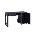 thumbnail image 2 of Convertible Wooden Desk with Spacious Side Door Storage and Castors, Black, 2 of 5