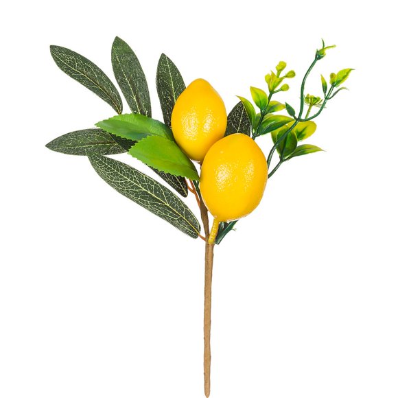 Set of 1 Lifelike Lemon Floral Pick