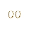 thumbnail image 3 of Pendientes de mujer, pendientes pequeños, sencillos, elegantes, con incrustaciones de diamantes, pendientes redondos, moda, combinables, joyas para las orejas sin dormir, 3 of 5