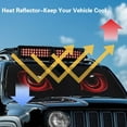 thumbnail image 5 of Binienty Black Cat Eyes Front Window Car Sun Shade Compatible with Jeep Gladiator JT 2020-2025 Foldable UV Ray Sun Visor Protector Universal Automotive Interior Accessories, 5 of 7