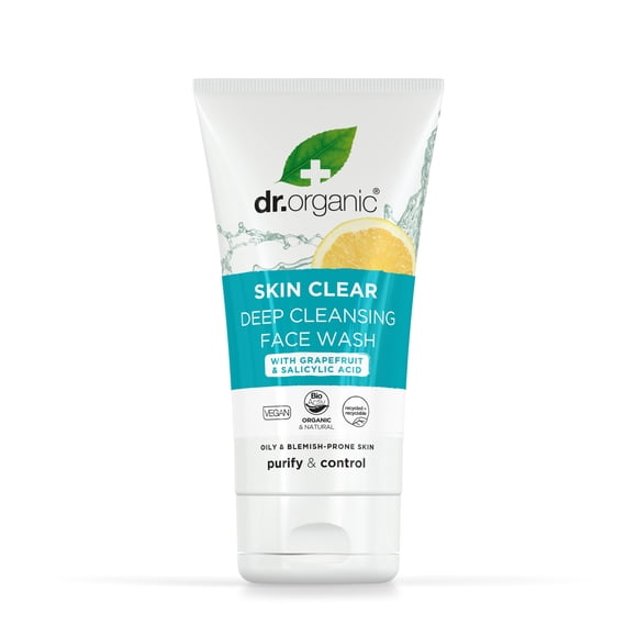 Dr Organic SkinClear Jabón Facial Limpiador Profundo de Poros 125ml