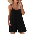 thumbnail image 1 of ORUYROP SNUGWIND Femmes Casual Sans Manches Sangle Lâches Combinaisons Réglables Stretch Shorts Romper avec Poches, 1 of 5