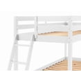 thumbnail image 6 of Bedz King Contemporary Twin Low Loft Bed, Ladder and Under Bed, White, 6 of 9