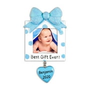 Personalized Baby's First Christmas Photo Ornament 2024 Custom Christmas Ornament My First Baby Gift